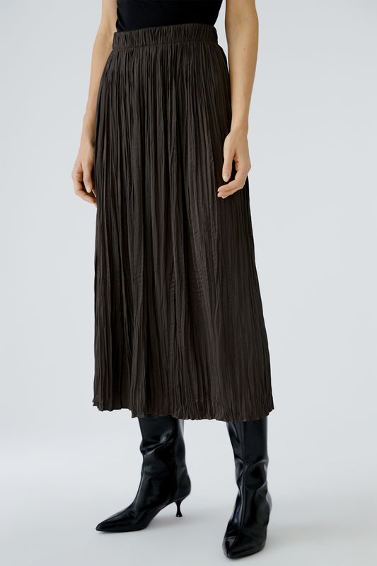 O 88975 Crinkle pleat silky skirt