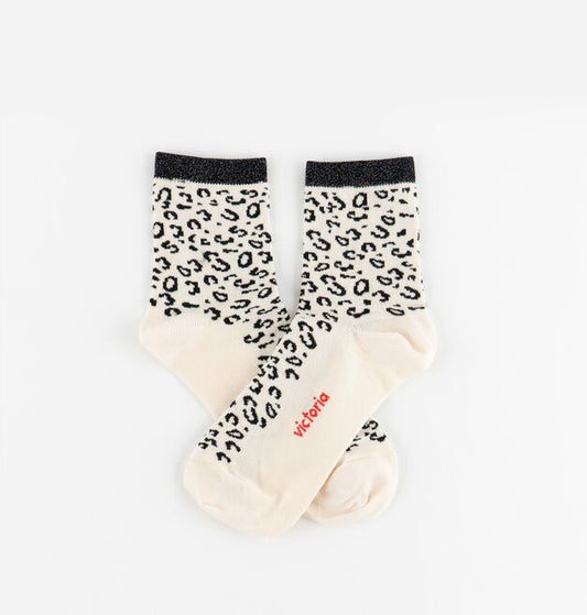 V 9125135 leopard pattern socks black