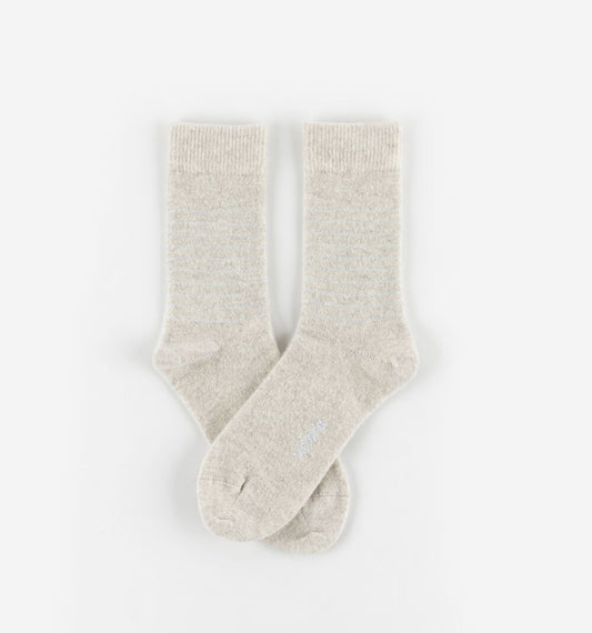 V 9125140 cashmere lurex socks grey
