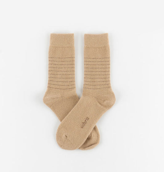 V 9125140 cashmere lurex socks vison