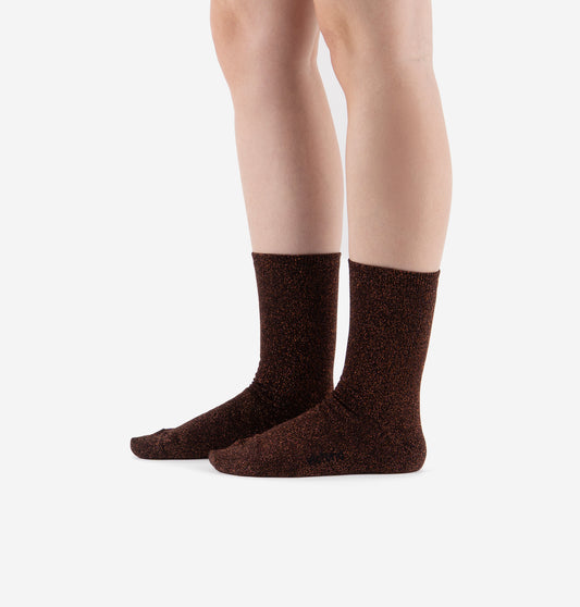 V 9126031 lurex socks bronze