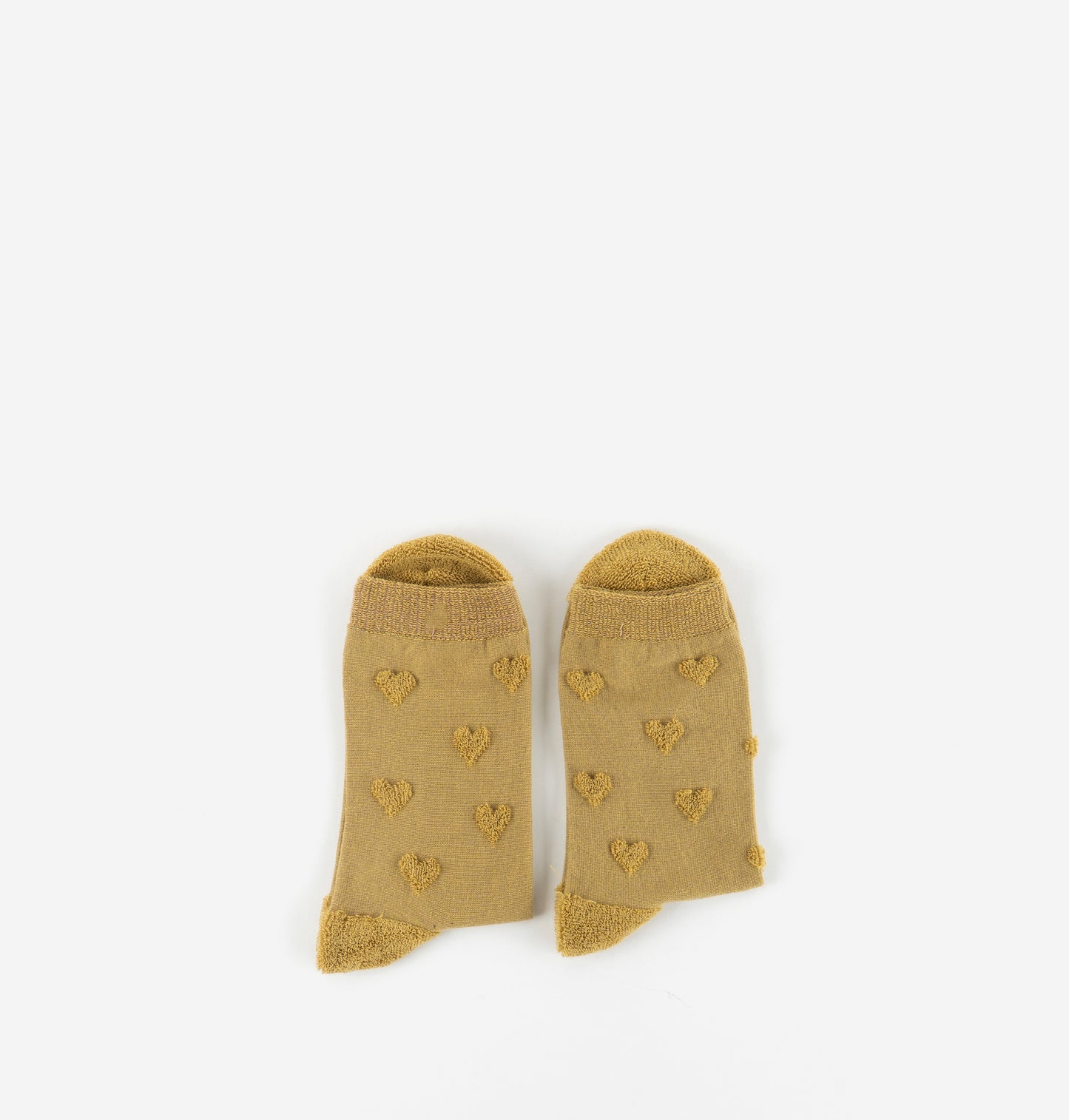 V 9126033 heart detail socks mustard