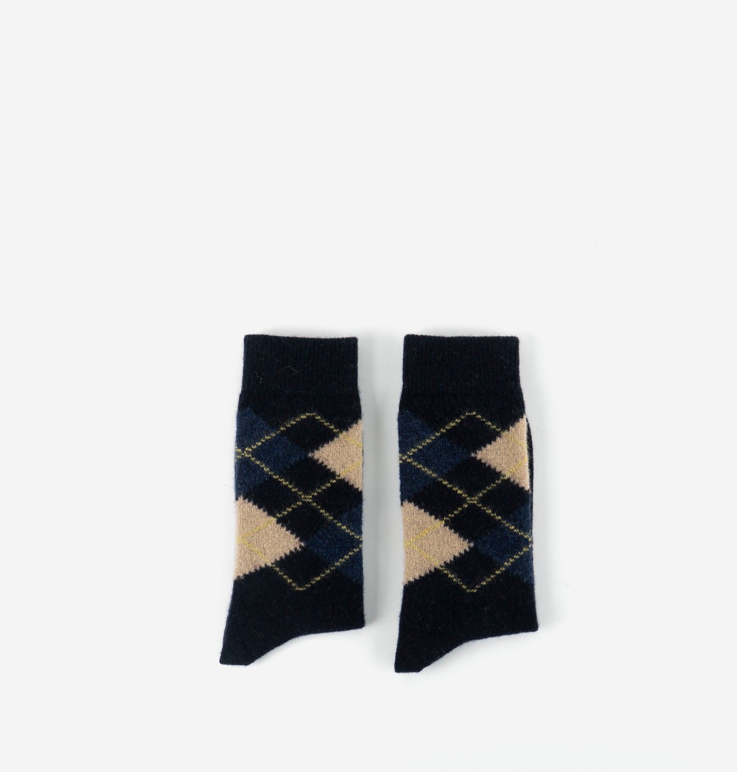 V 9126041 diamond pattern wool socks blue