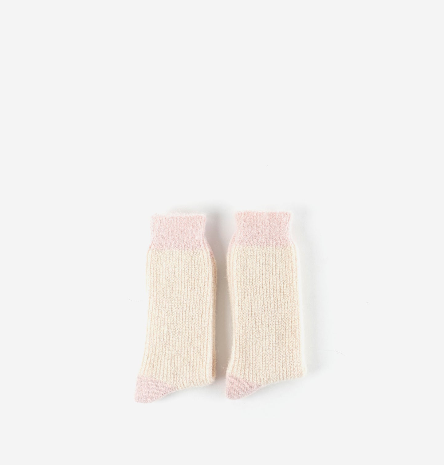 V 9126043 2 tone wool socks pink
