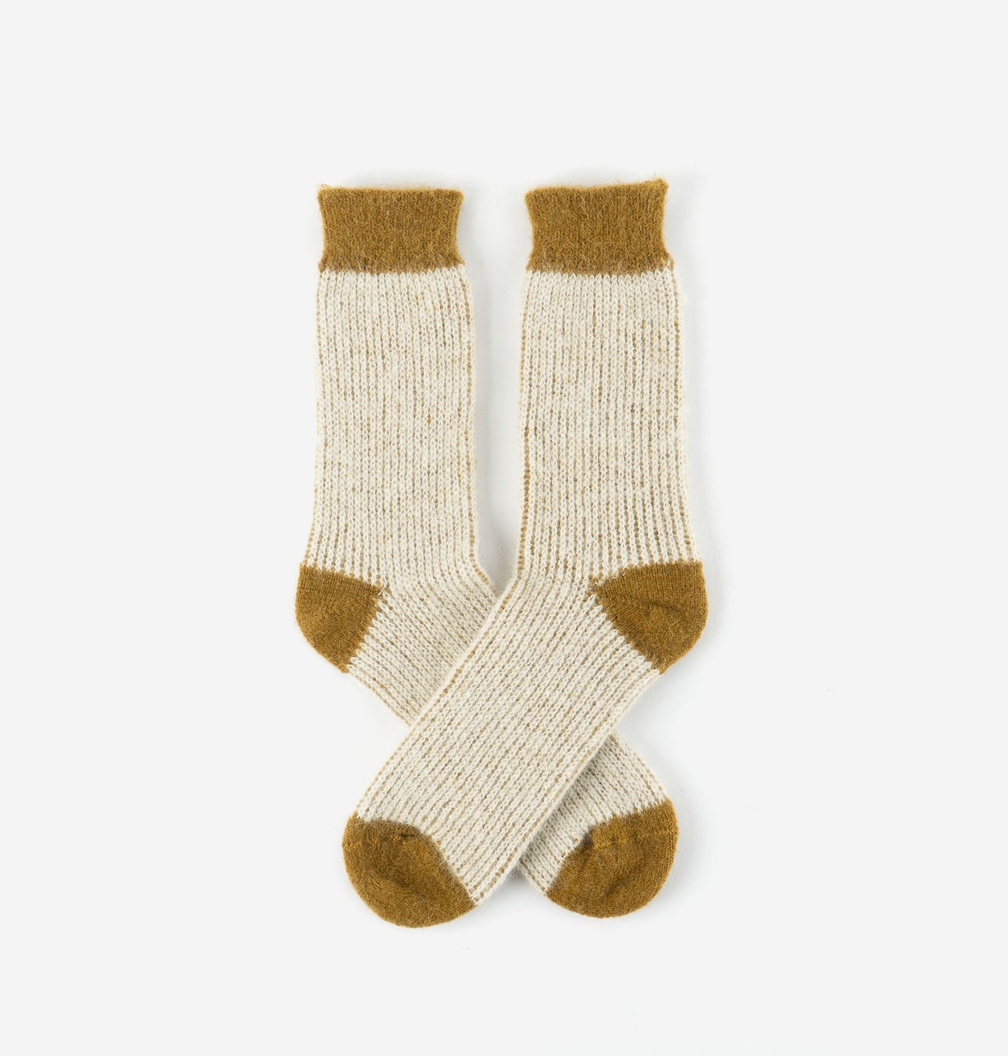V 9126043 2 tone wool socks mustard