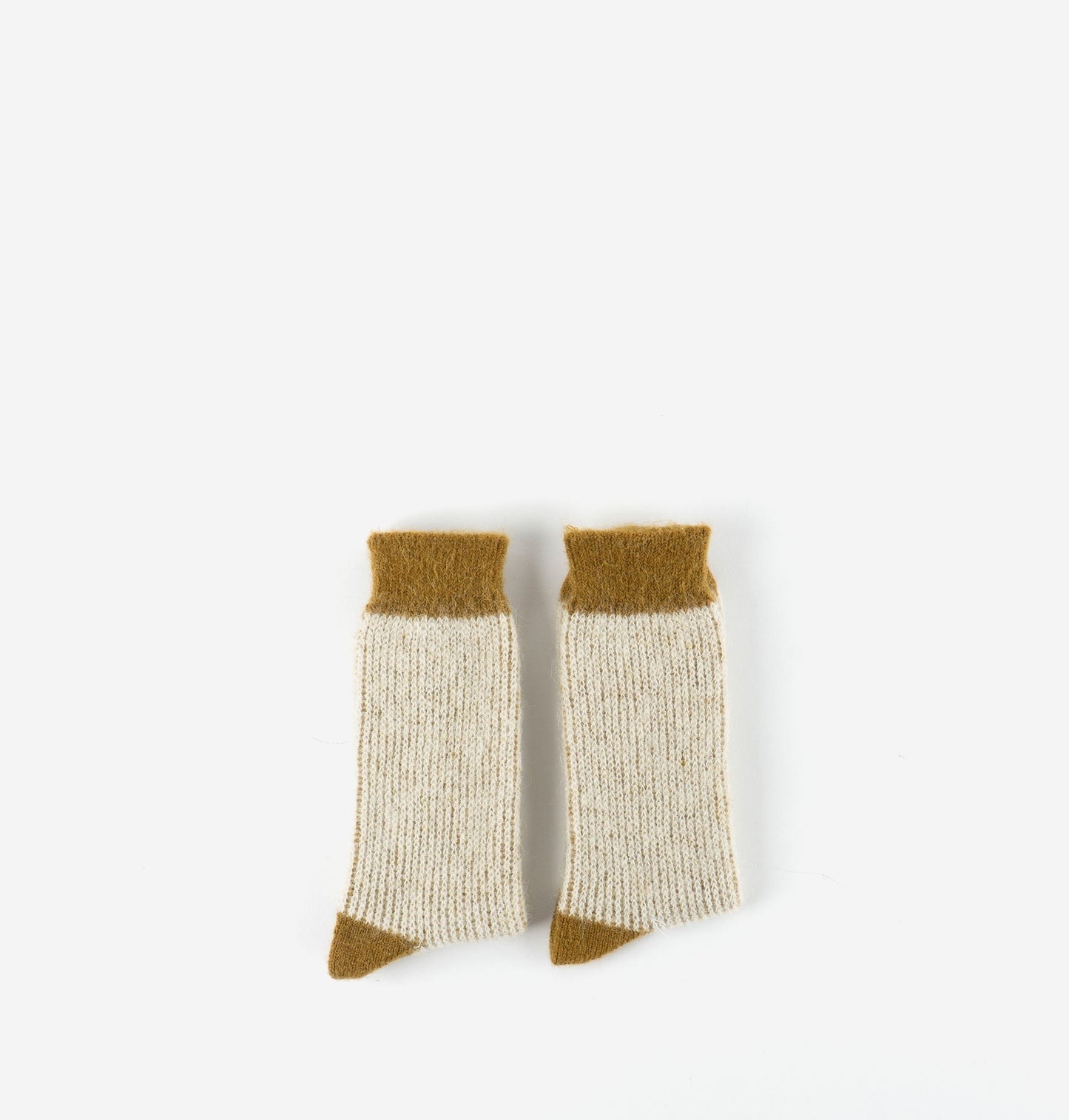V 9126043 2 tone wool socks mustard