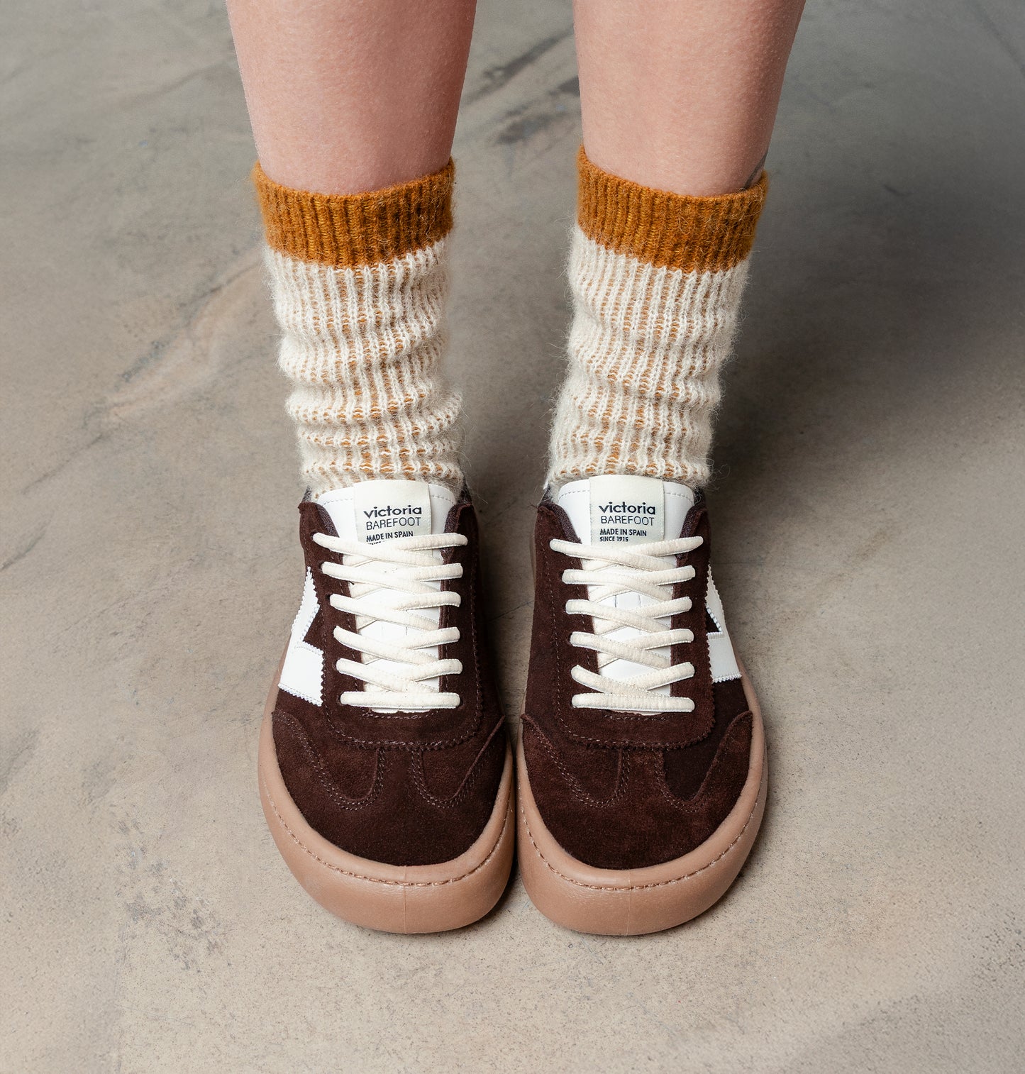 V 9126043 2 tone wool socks mustard