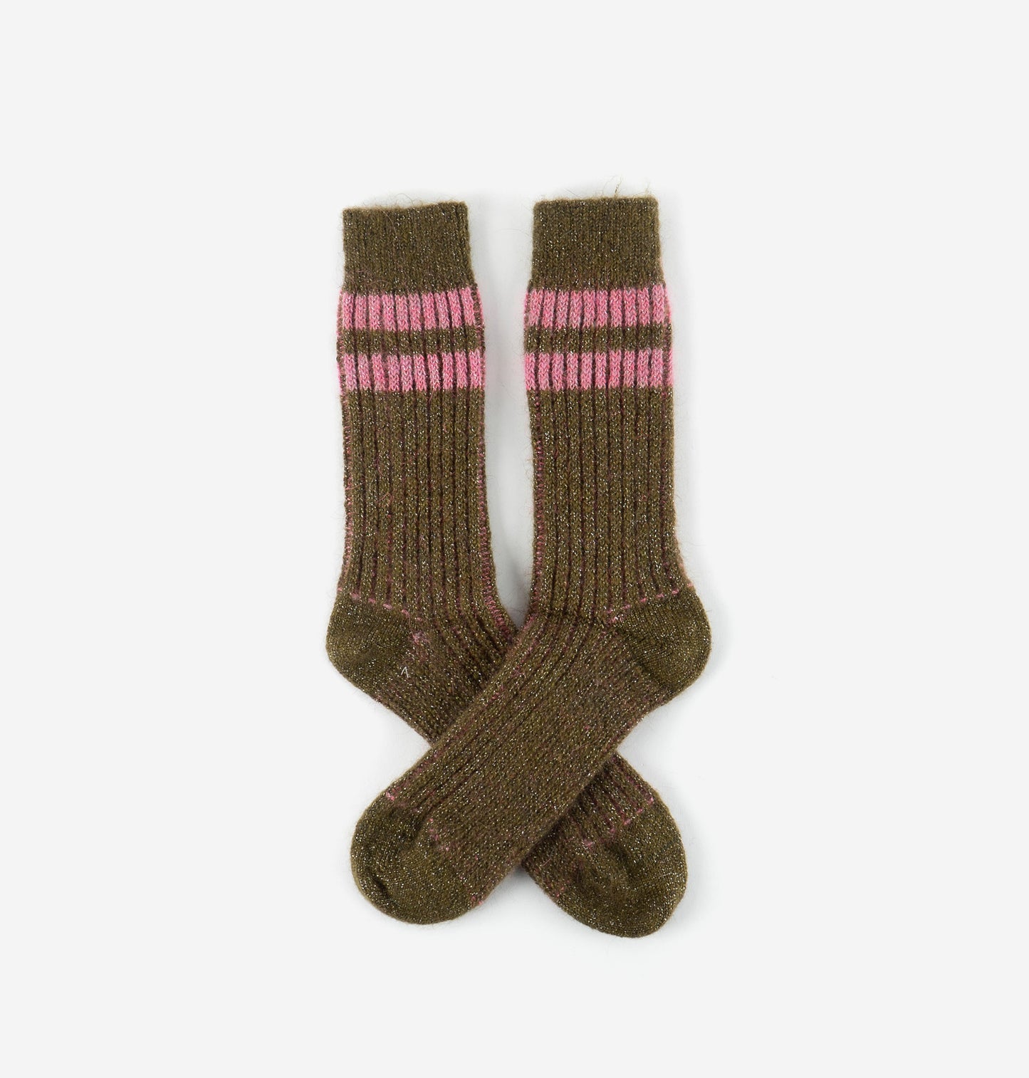 V 9126045 Mohair touch of shimmer socks green