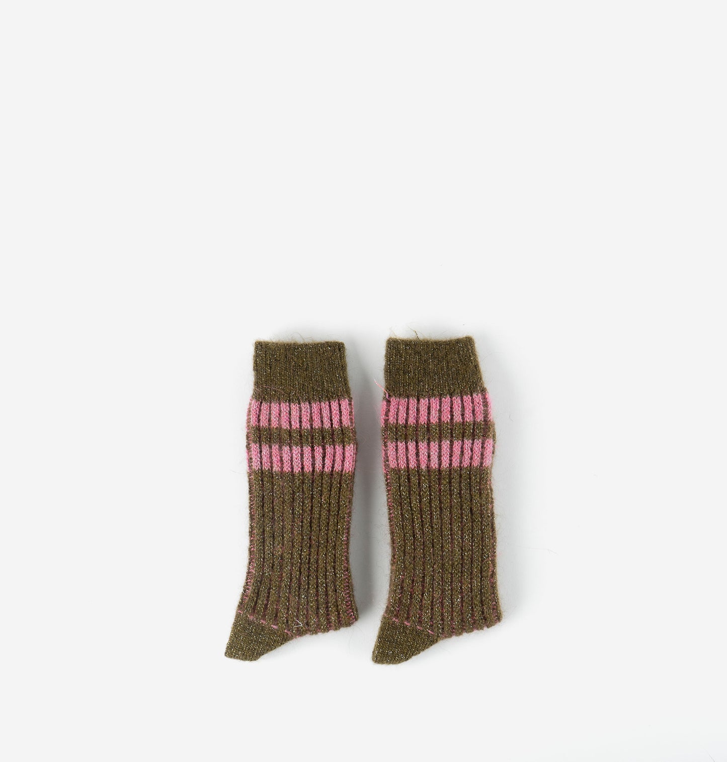 V 9126045 Mohair touch of shimmer socks green