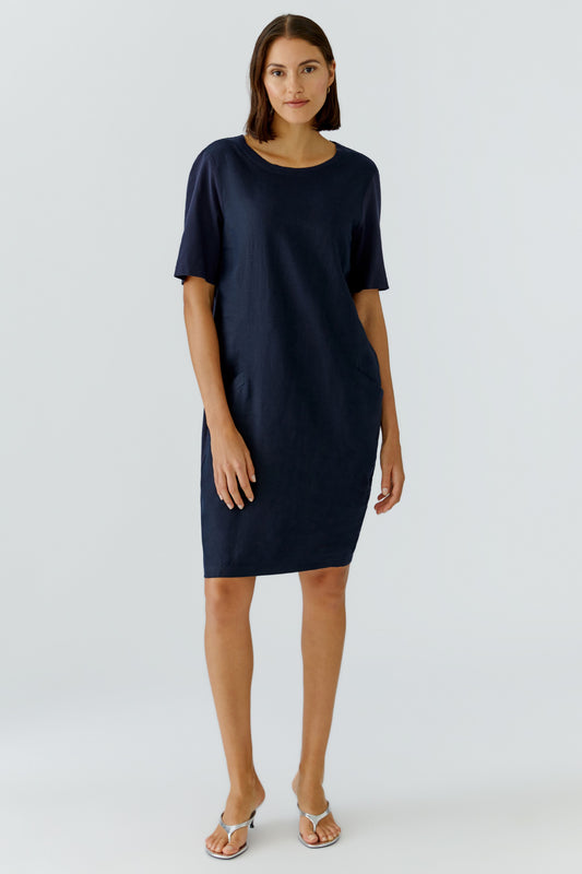 O 92872 Linen lurex trim dress