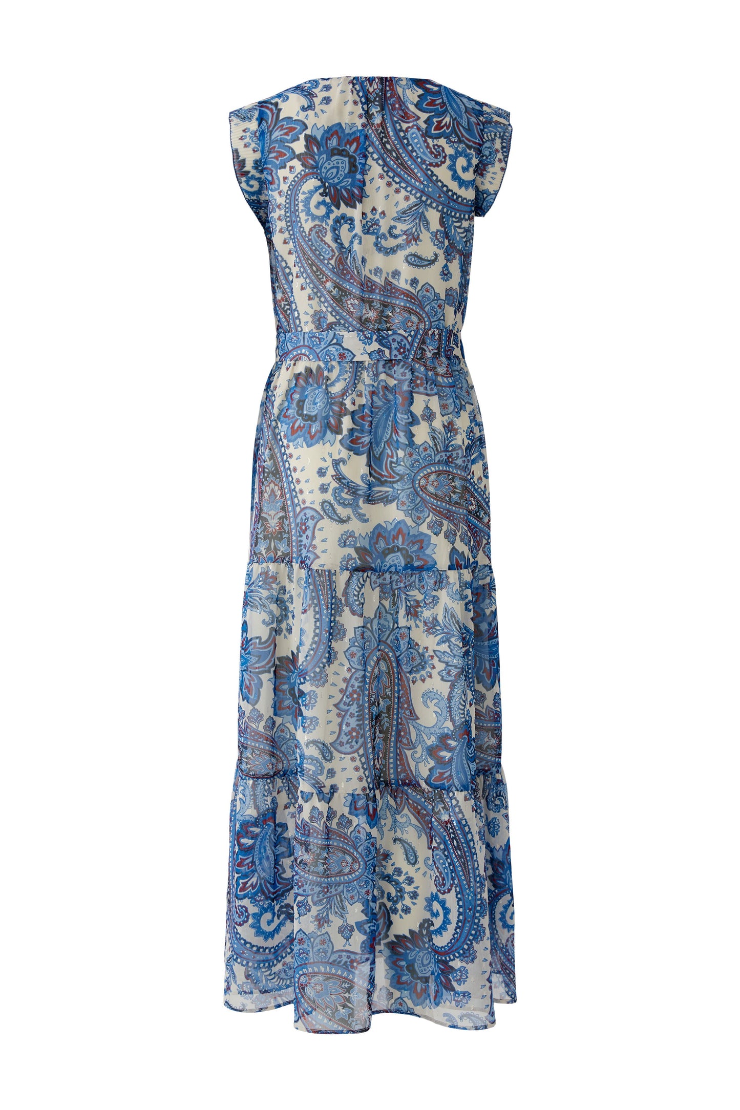 O 96366 Printed cap sleeve maxi dress