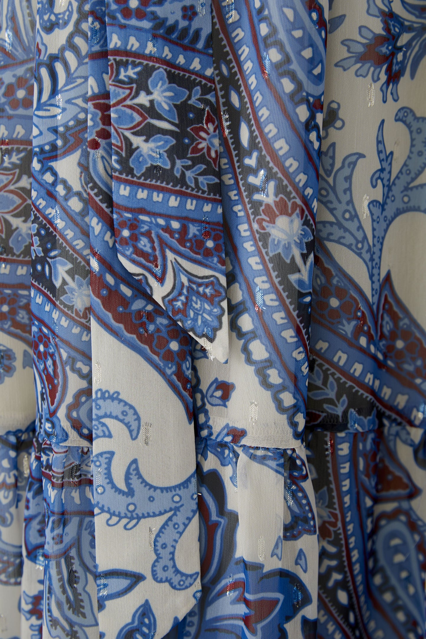 O 96366 Printed cap sleeve maxi dress