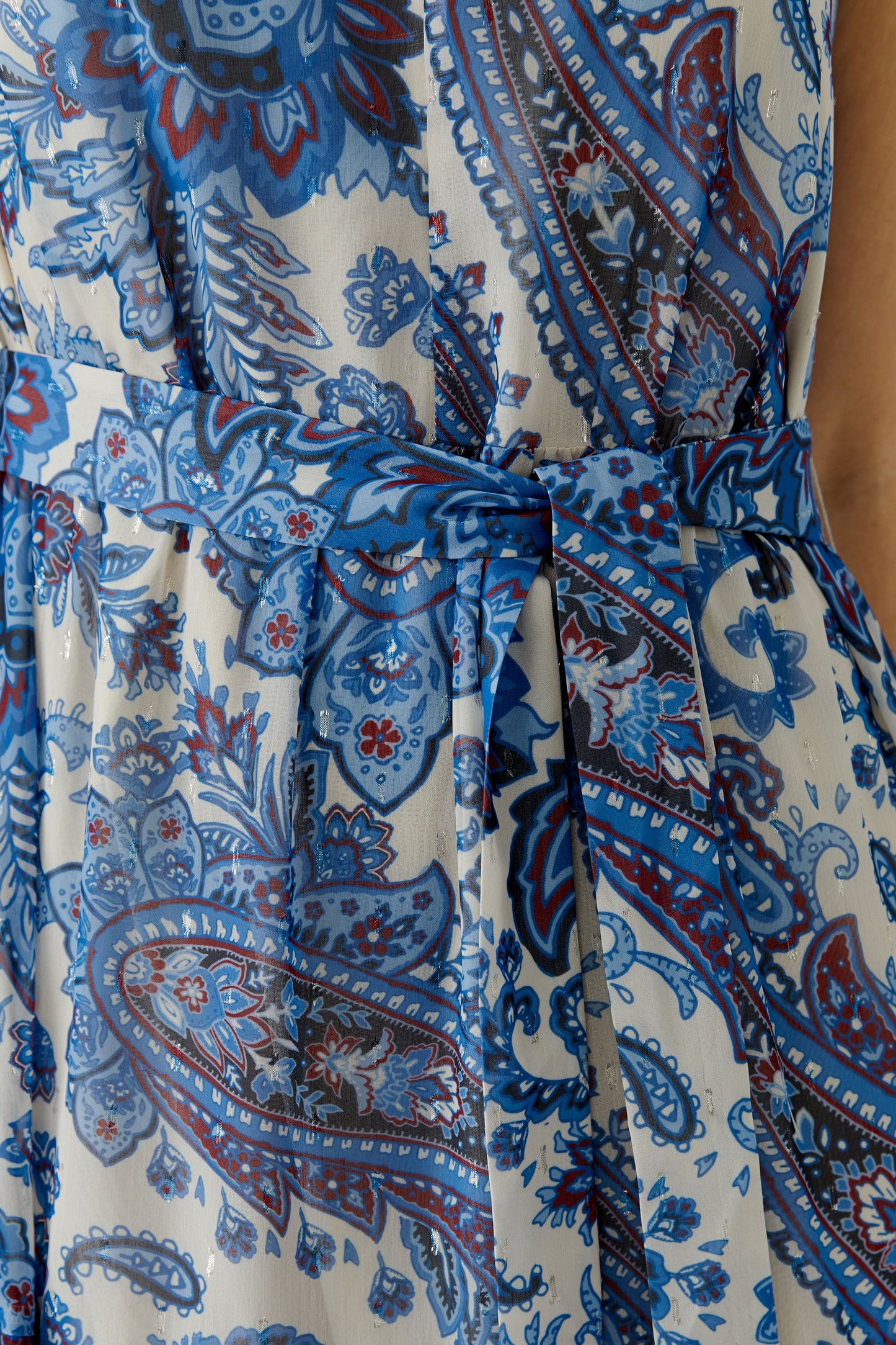 O 96366 Printed cap sleeve maxi dress