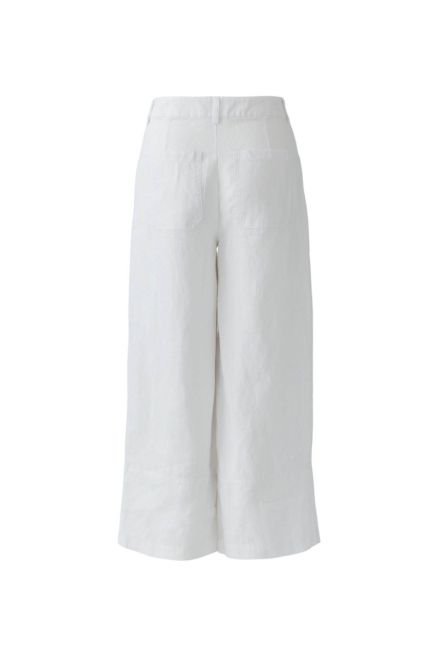 O 97141 Linen patch pocket wide leg trousers