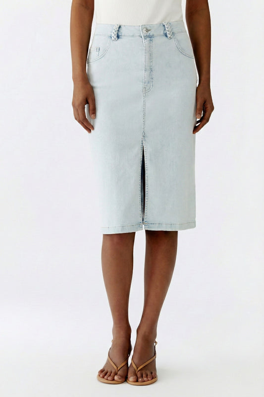O 97186 Denim midi skirt