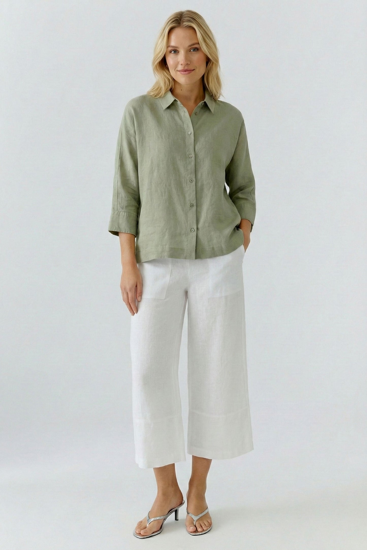 O 97225 Linen l/s linen overshirt