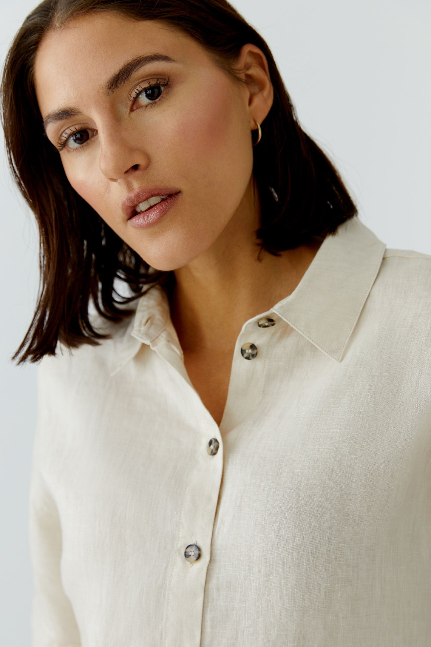 O 97229 Boxy half sleeve linen shirt