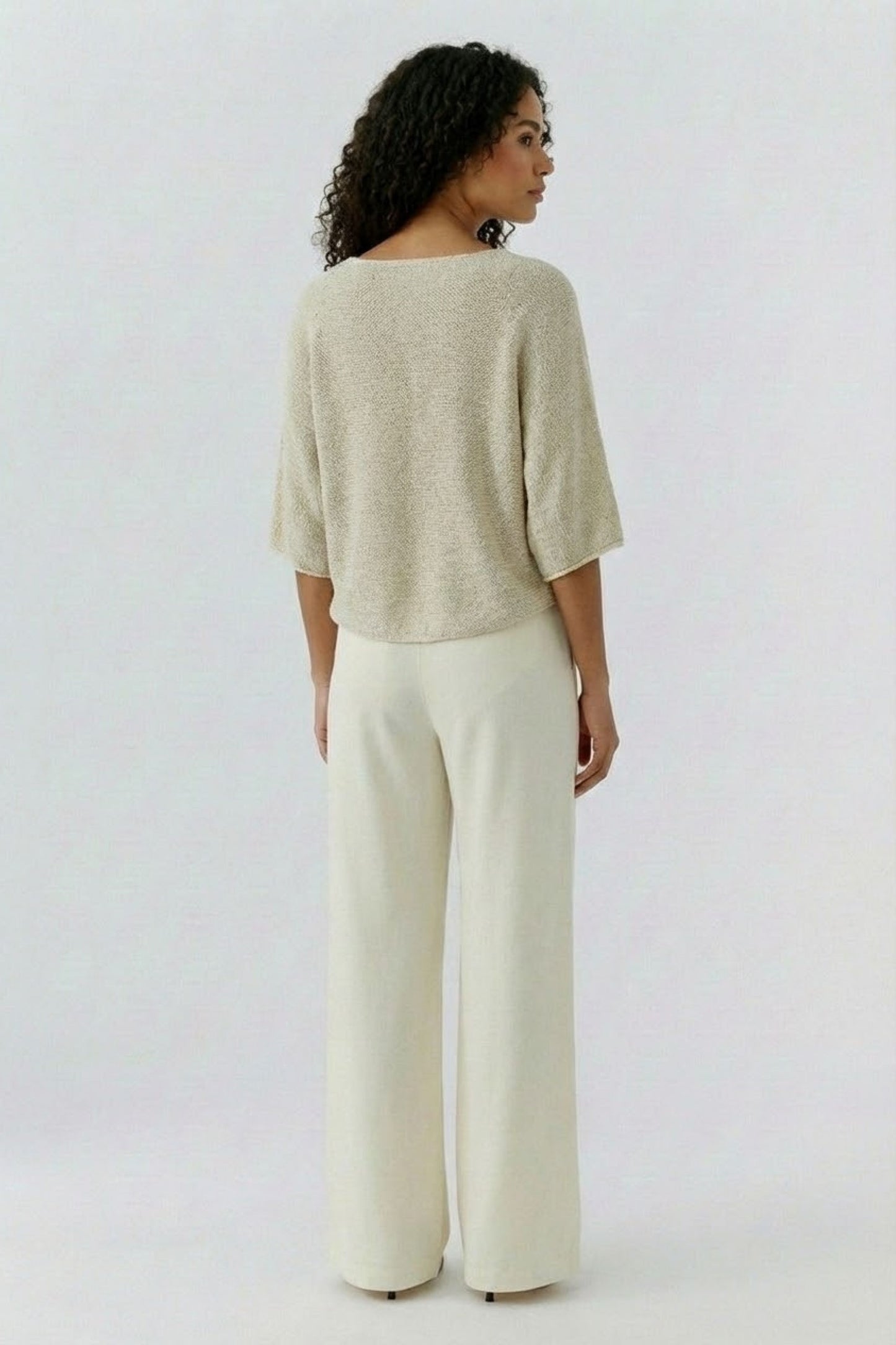 O 97252 Cable detail 1/2 sleeve tape yarn jumper