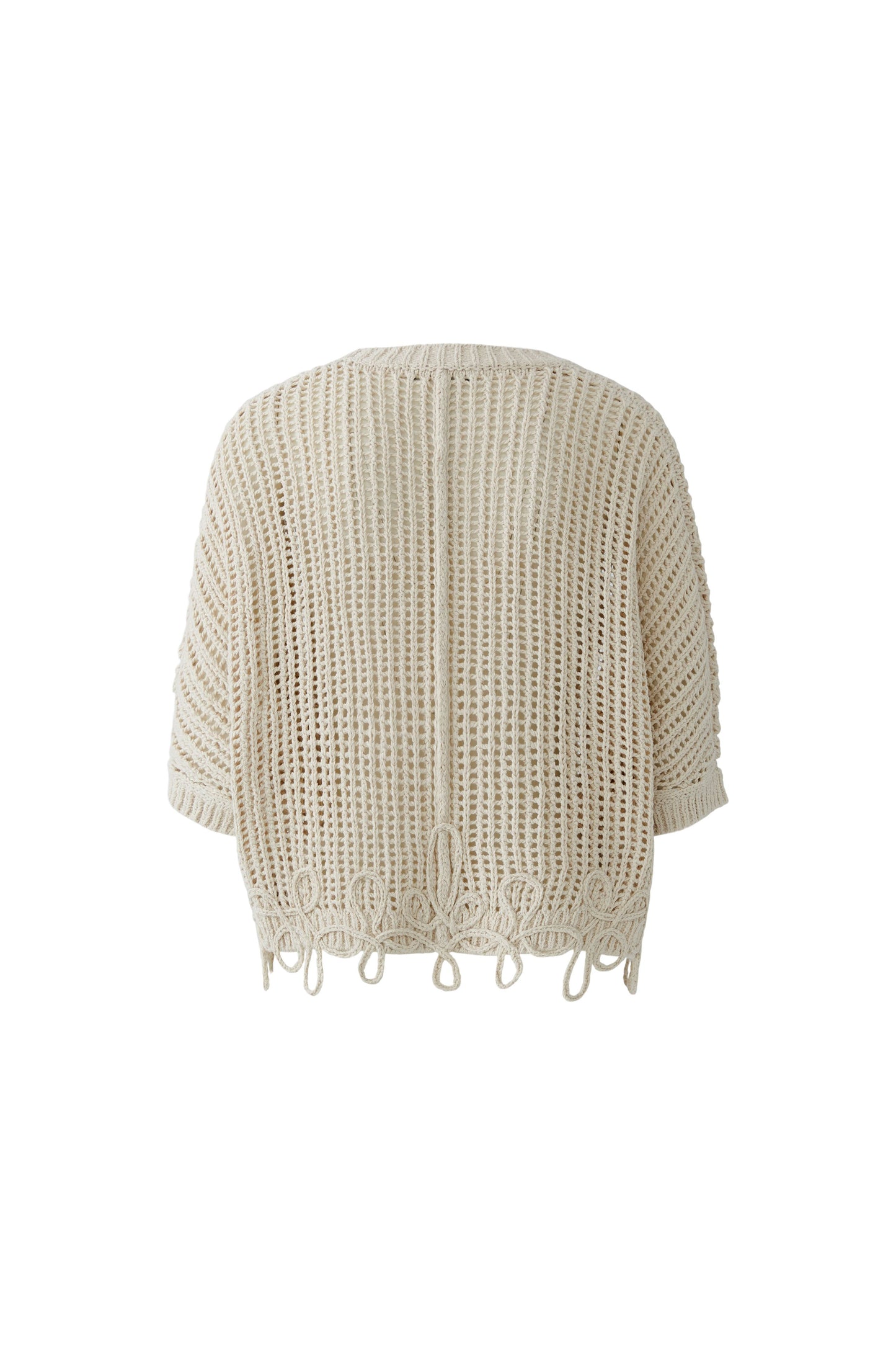 O 97326 Open weave and decorative knit cardi