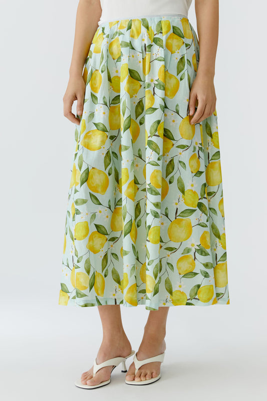O 97357 Lemon print skirt