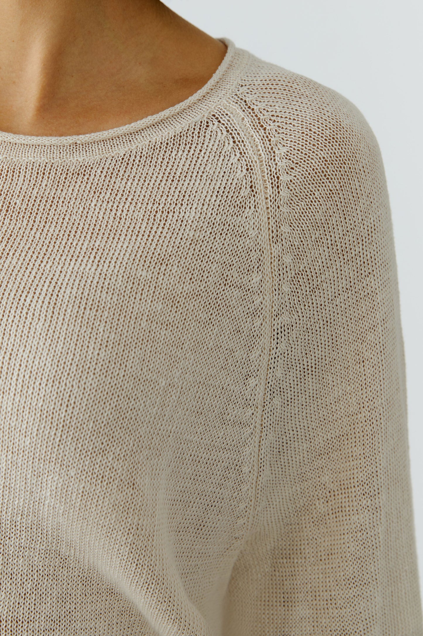 O 97419 Linen Fine knit 1/2 sleeve top