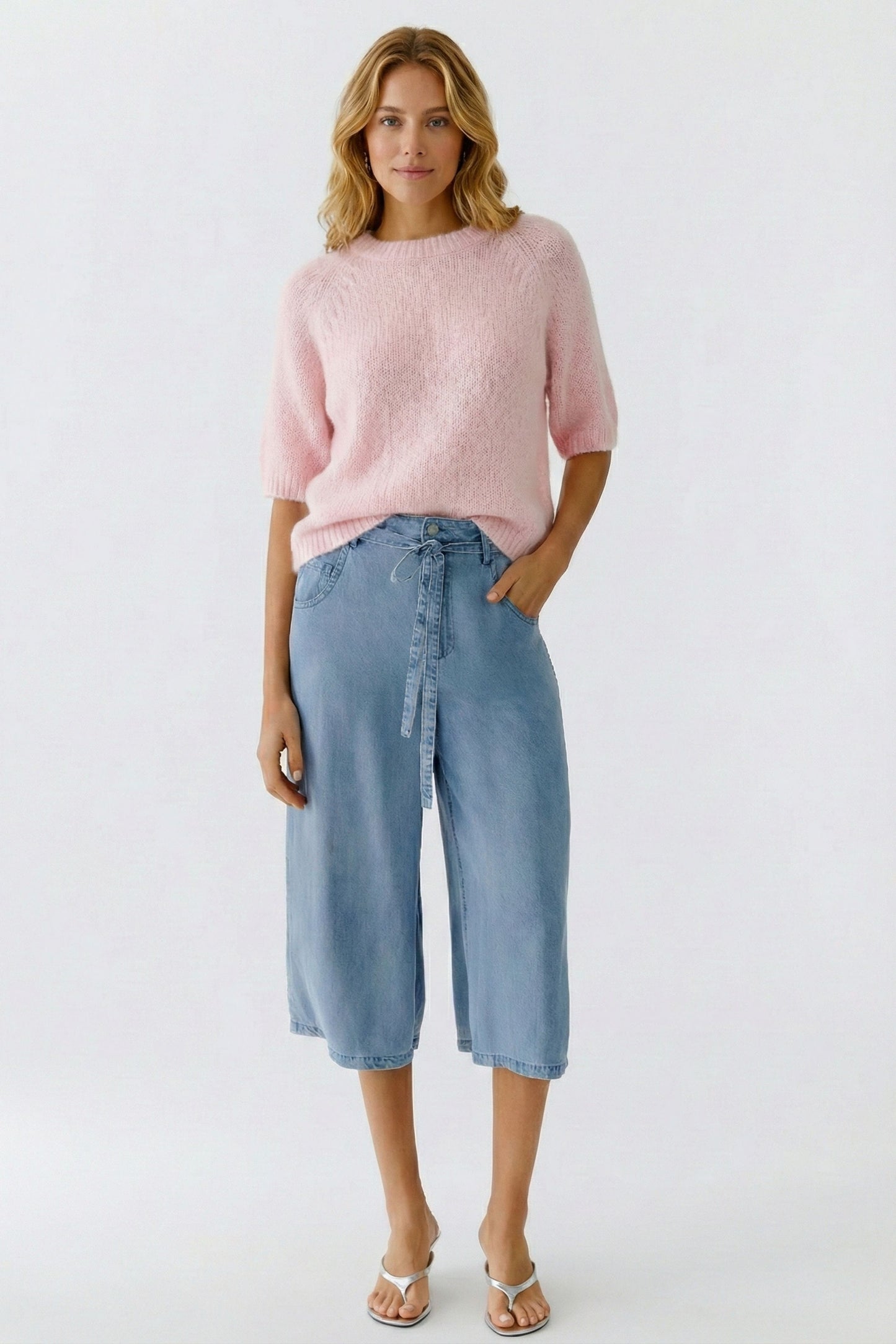 O 97421 S/S boxy tape yarn knit