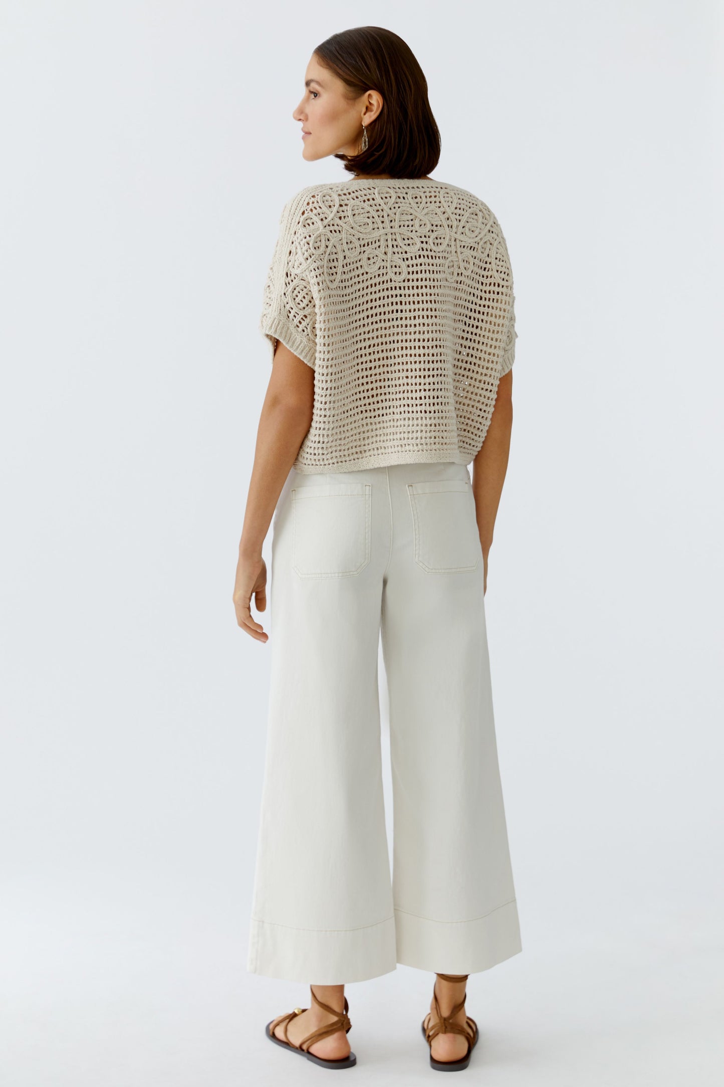 O 97438 Open decorative knit s/s top