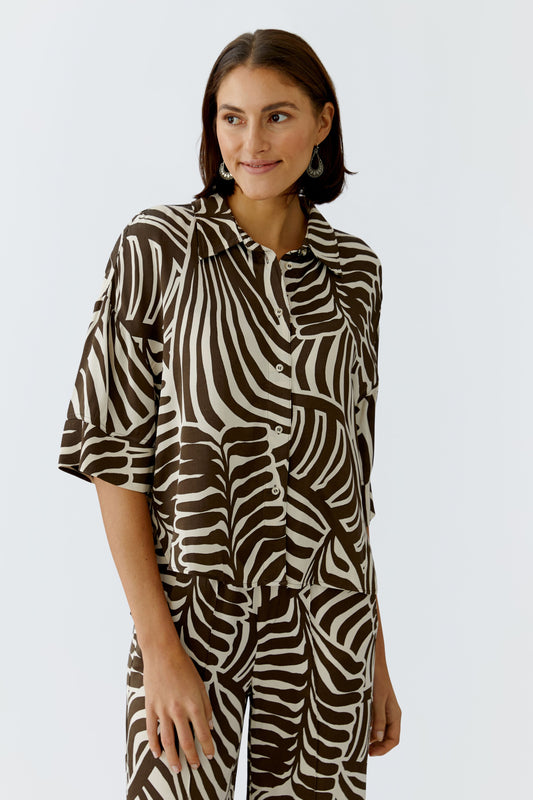 O 97532 Printed viscose overshirt