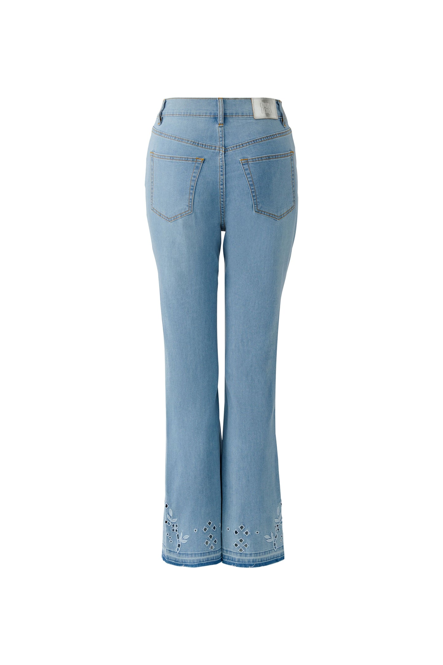 O 97658 Broderie raw hem bootleg jeans