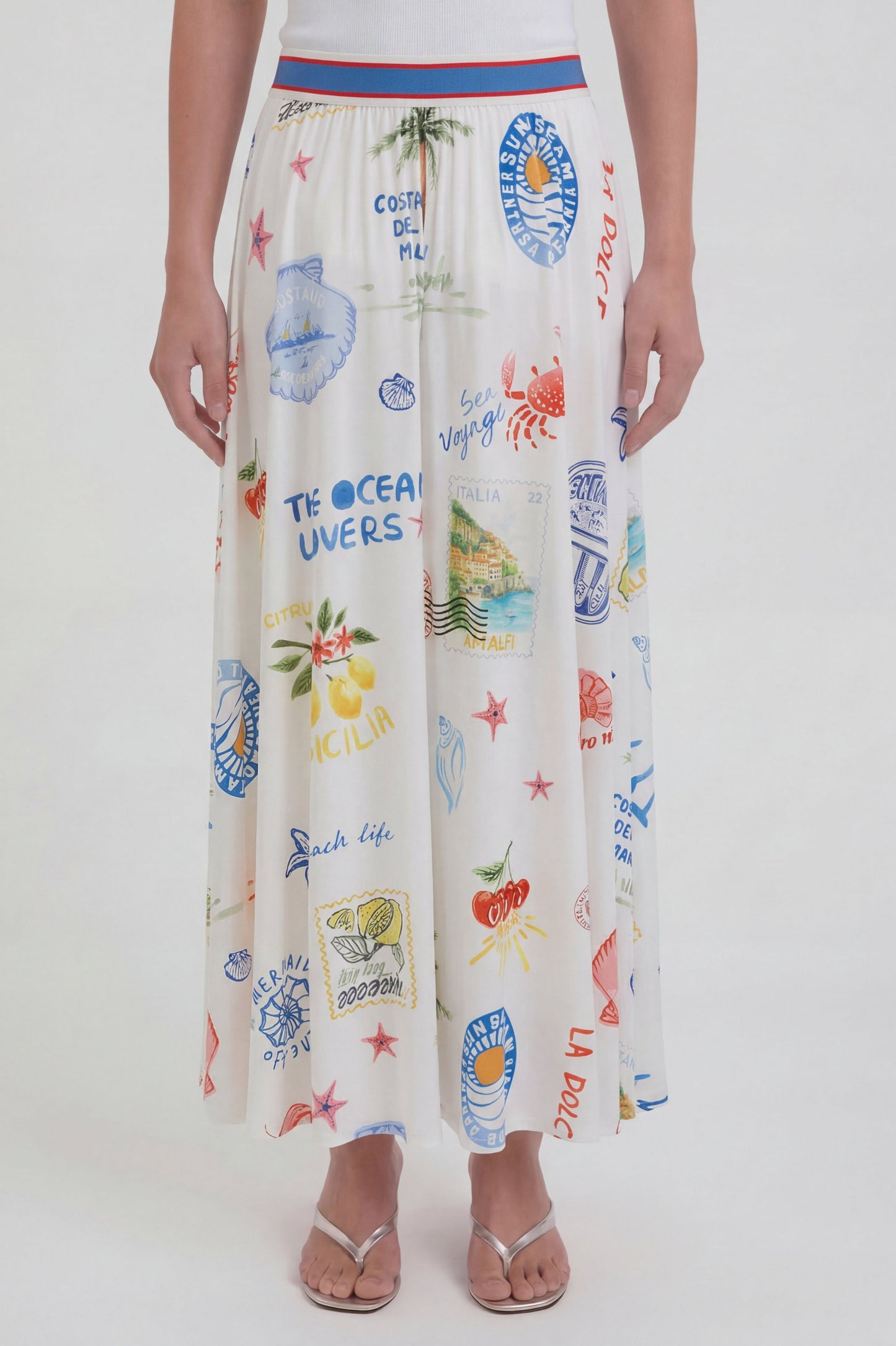 O 98683 Printed maxi skirt