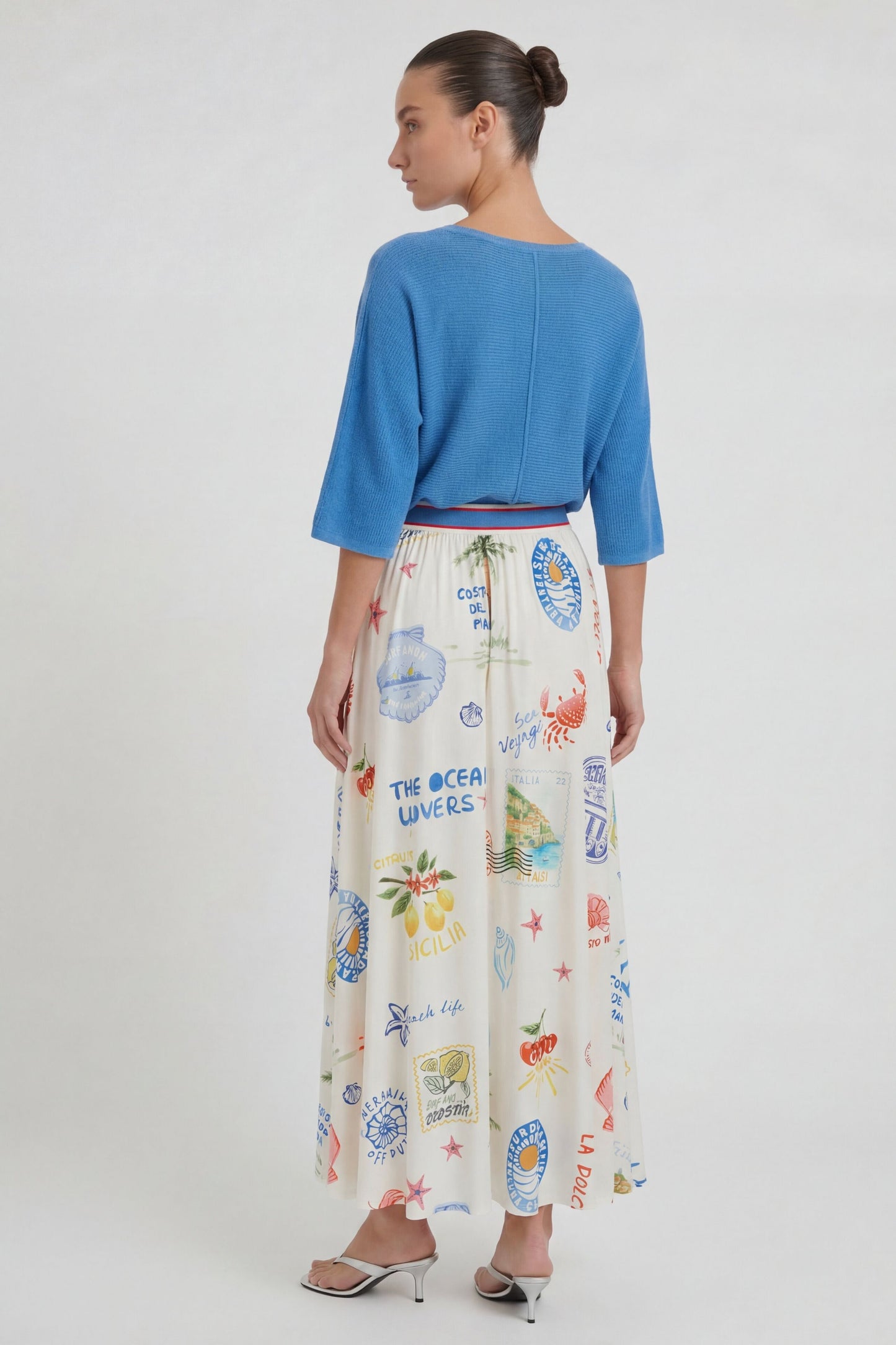 O 98683 Printed maxi skirt