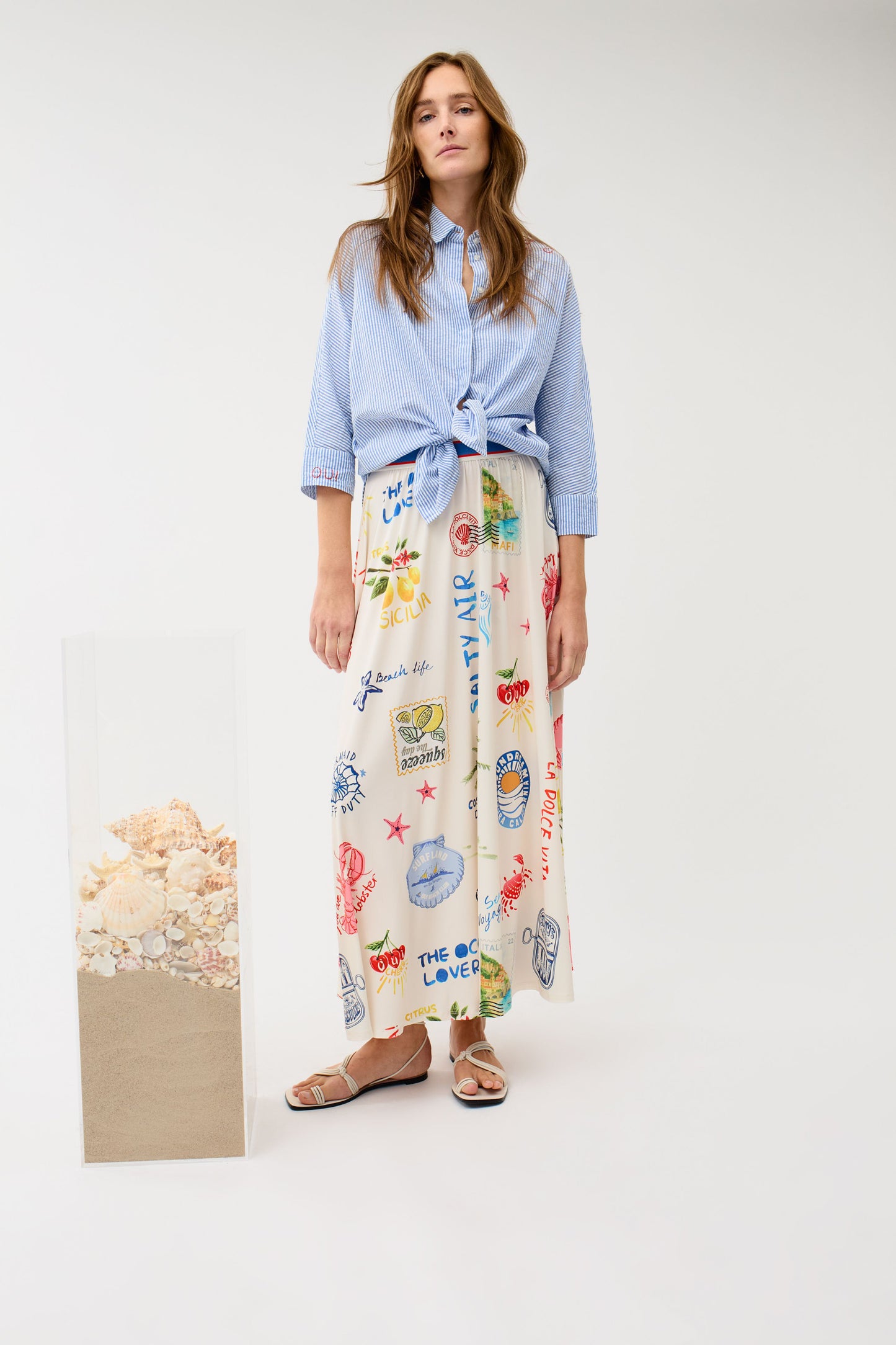 O 98683 Printed maxi skirt