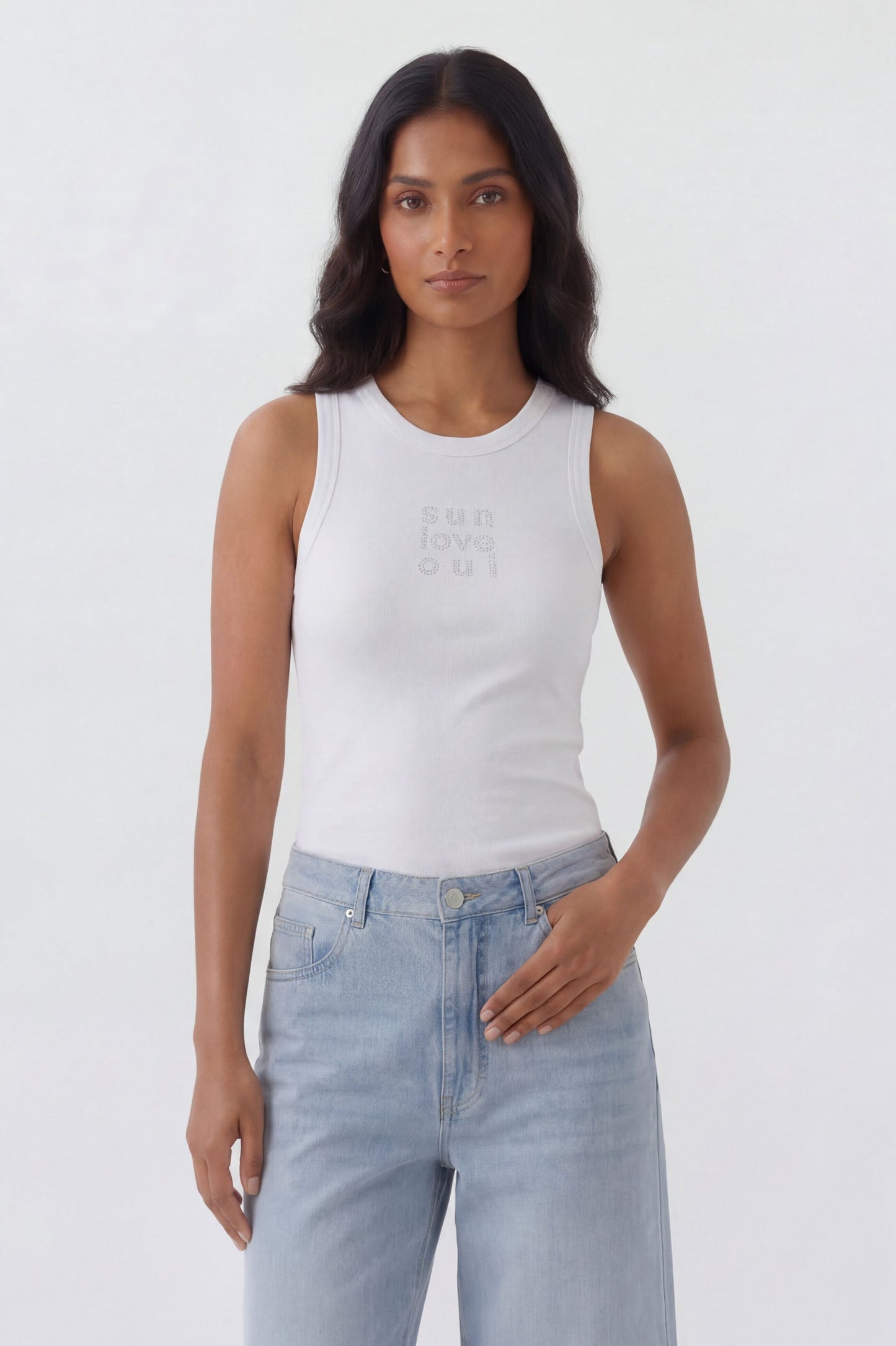 O 98701 Sun, Love, Oui bling tank