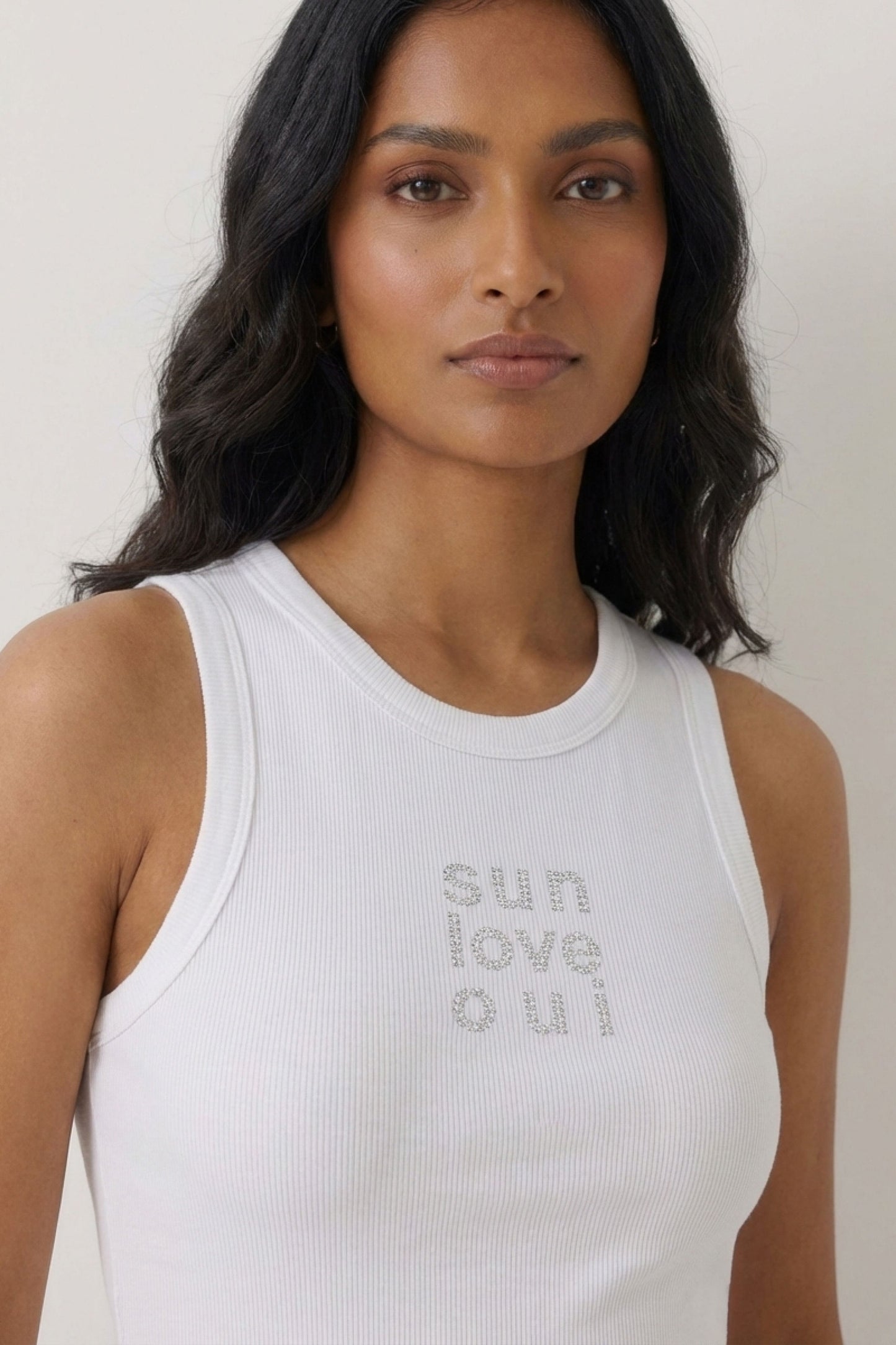 O 98701 Sun, Love, Oui bling tank
