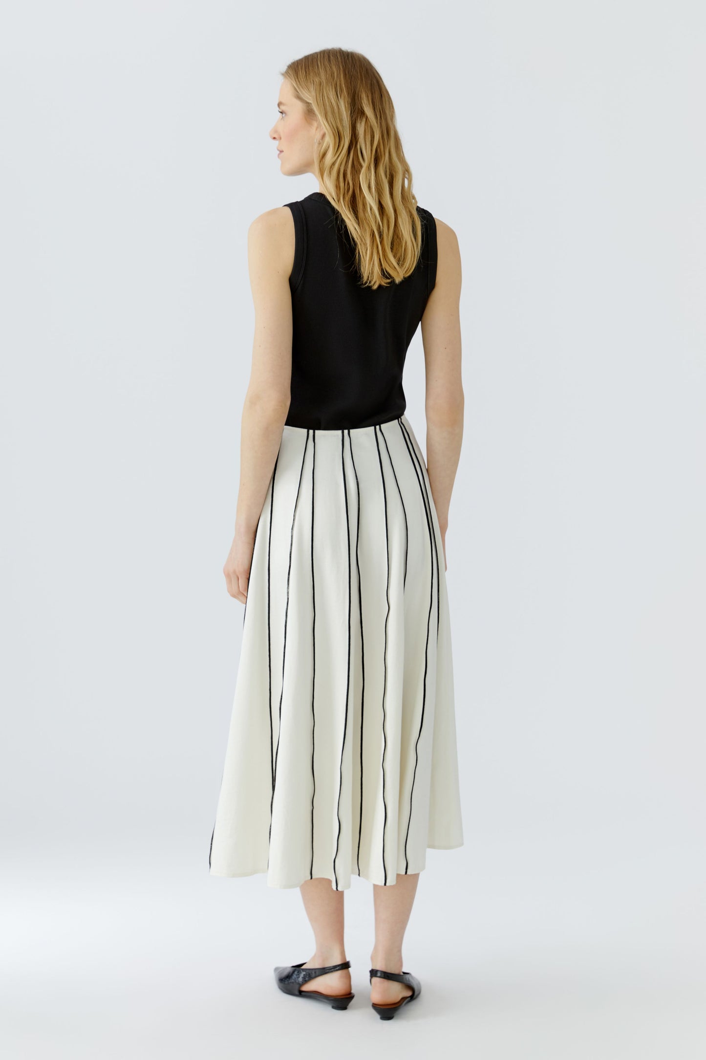 O 98760 Stripe panel a-line skirt
