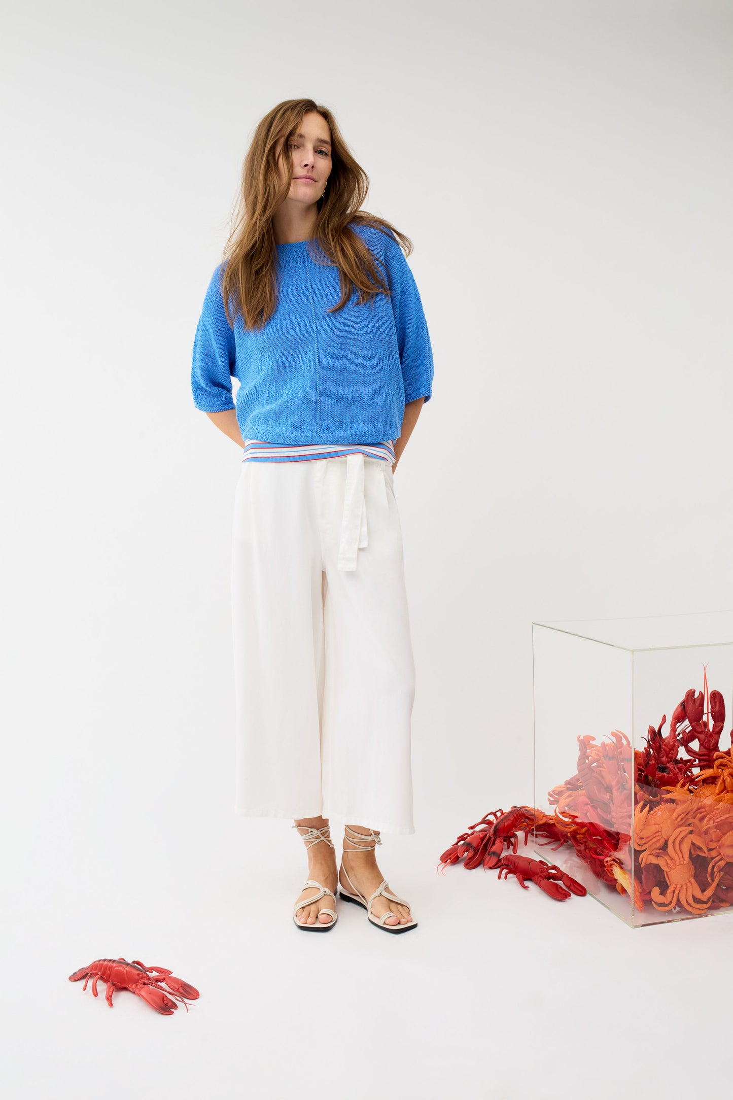 O 98786 Tie waist culottes