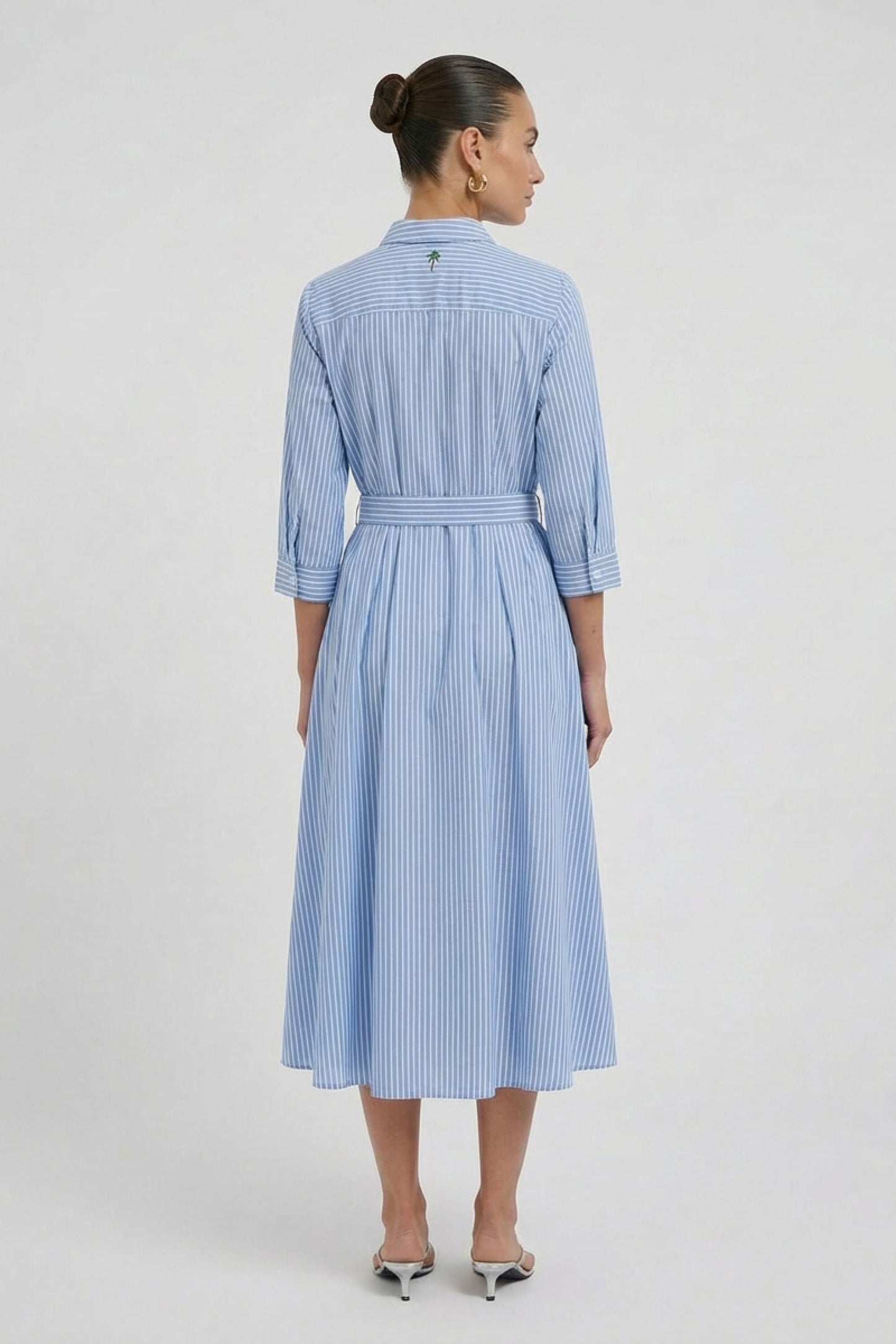 O 98845 Stripe cotton button through dress