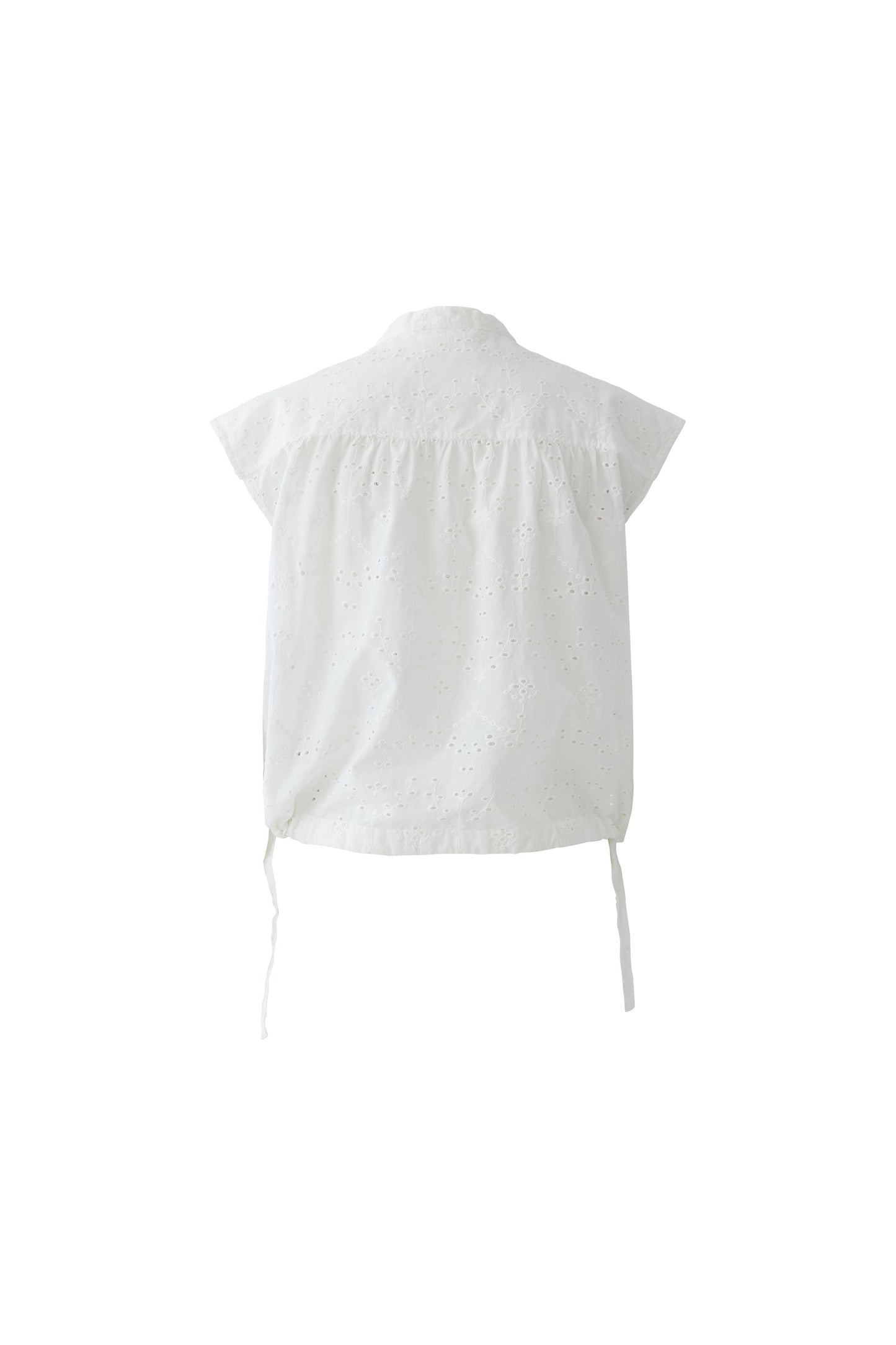 O 98859 Broderie anglaise sleeveless blouse