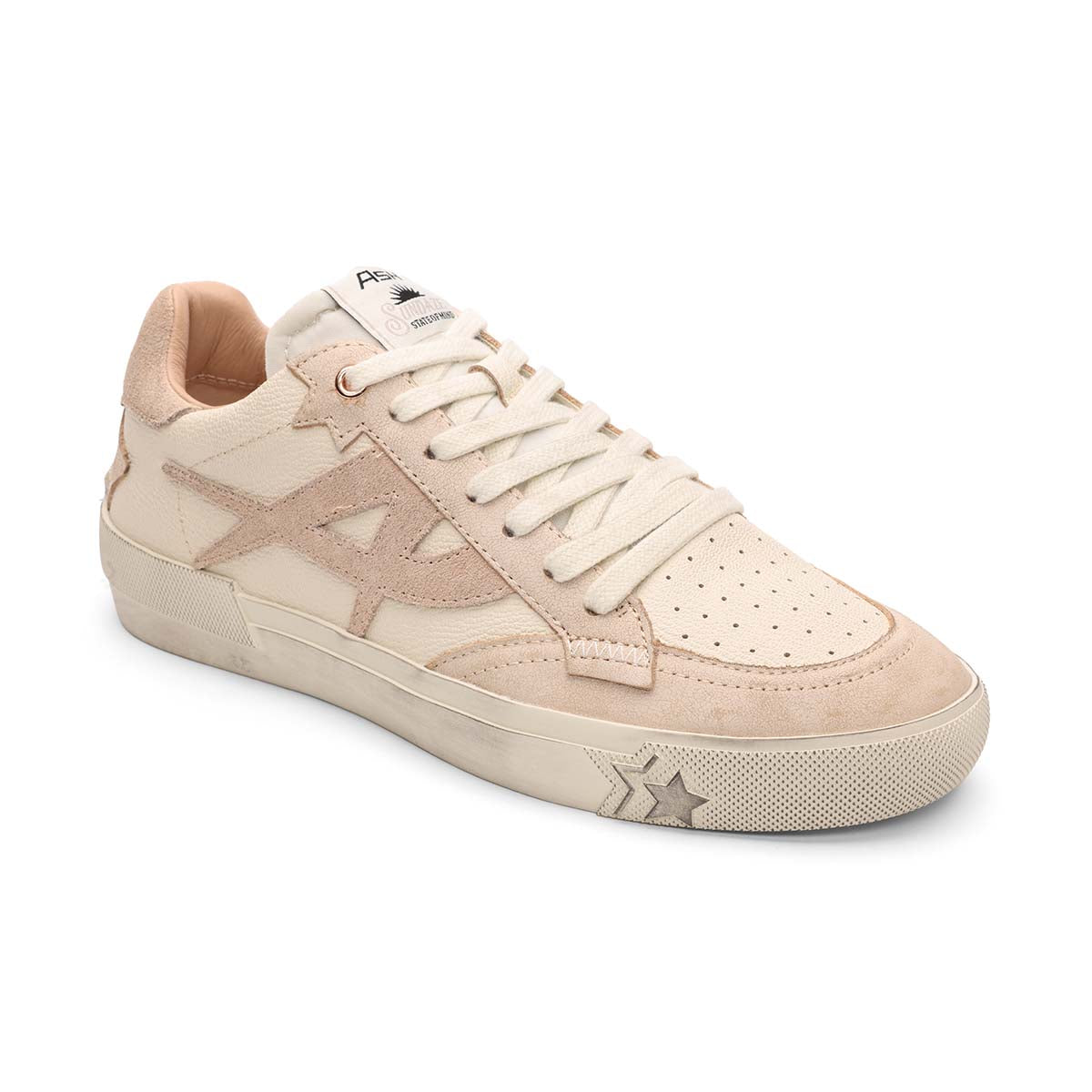 A Moonlight01 leather silver glitter sneaker