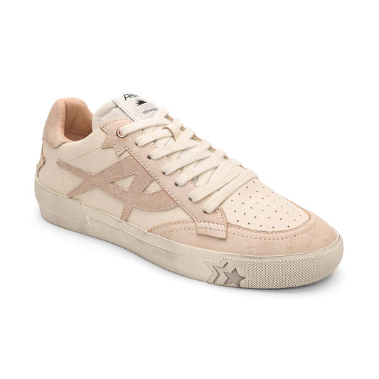 A Moonlight01 leather silver glitter sneaker