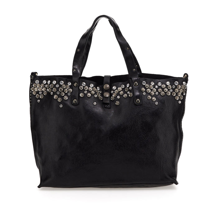 C 290 Bella Flower & diamonte stud trim shopper