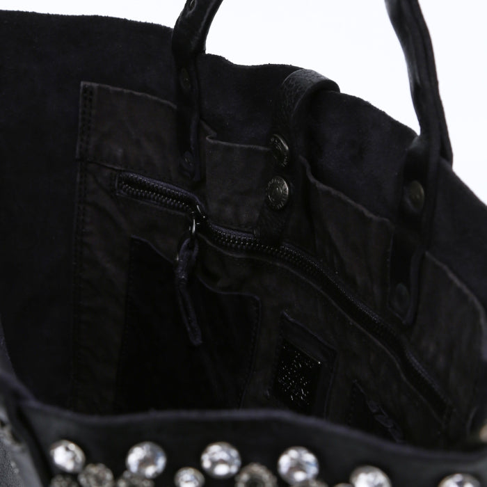 C 290 Bella Flower & diamonte stud trim shopper