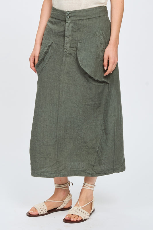 Tr D1303 Balloon linen skirt