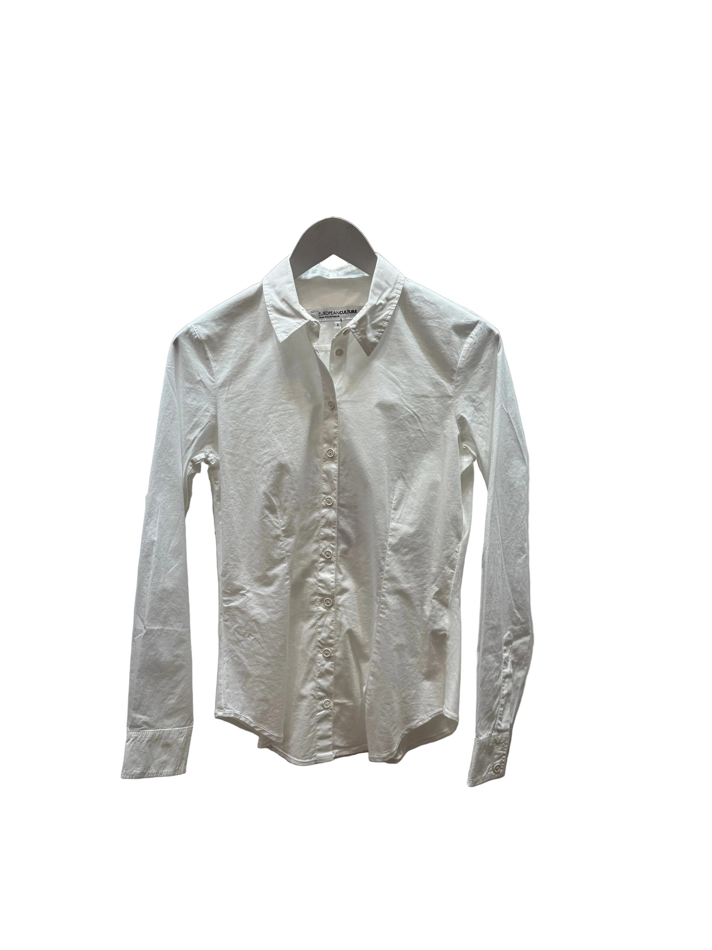 EC 68CU Fitted cotton shirt with jersey back
