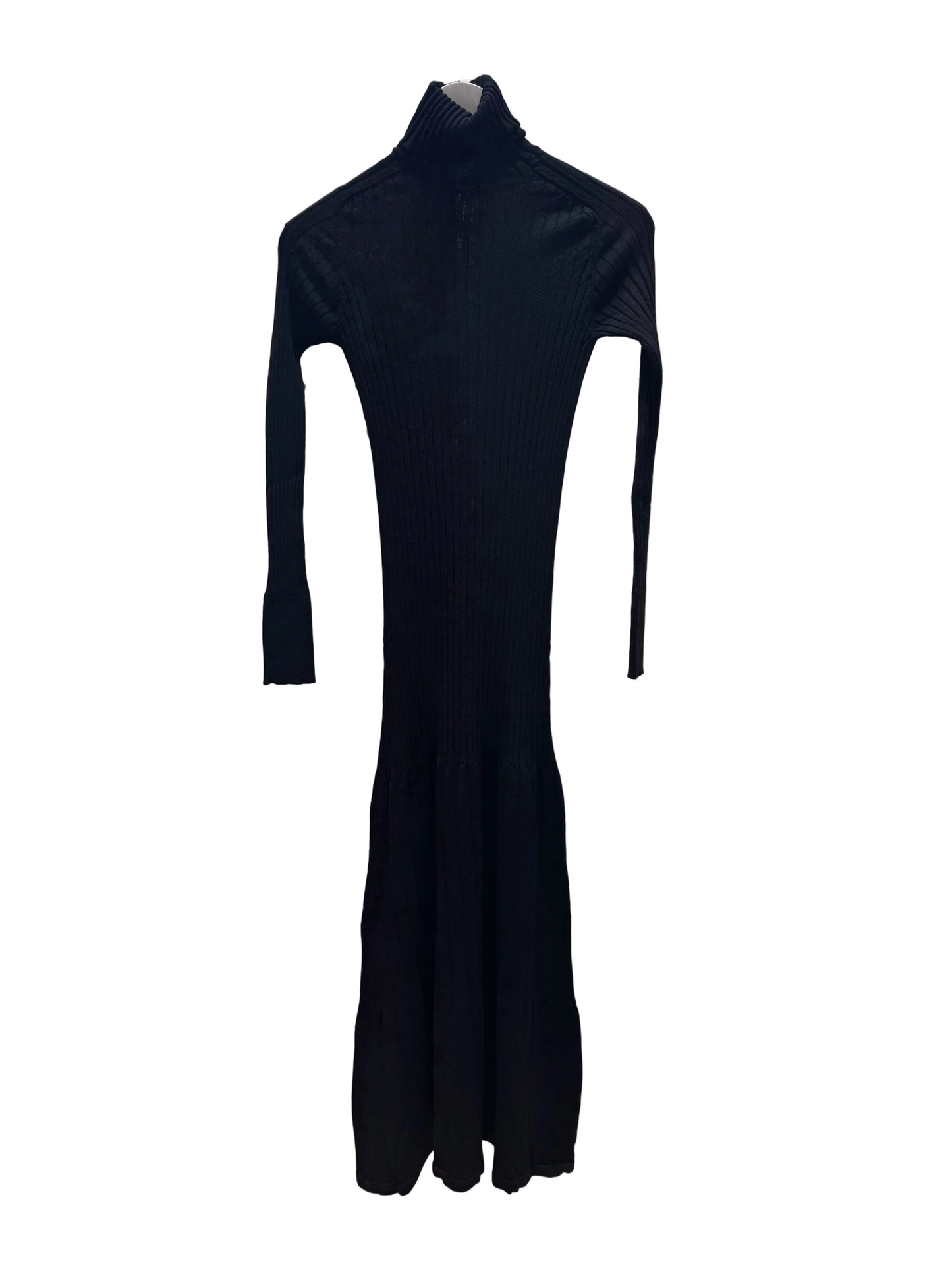 Ta E19546 Ribbed merino wool polo neck dress