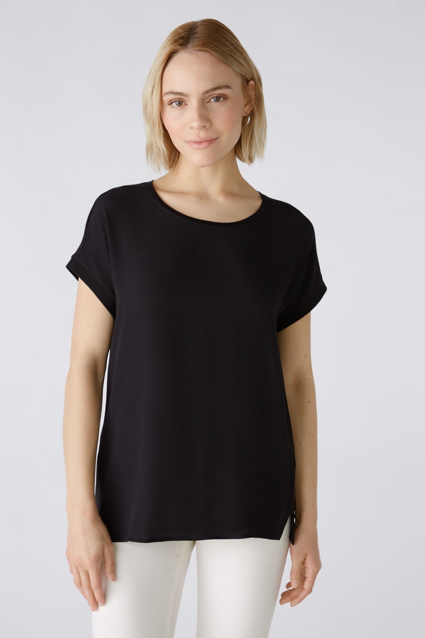 O 88335 S/S Viscose jersey back blouse