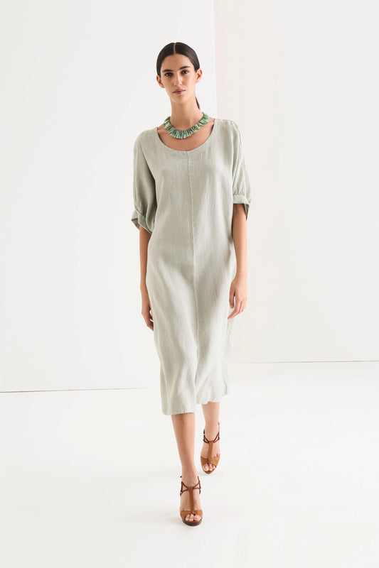EC 15207095 Linen loose fit maxi dress