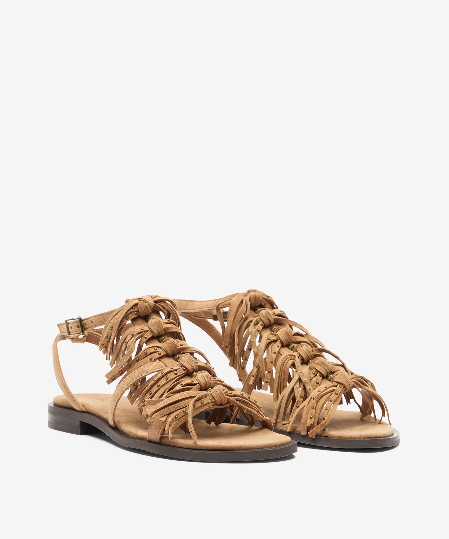 A 153296 Panic Fringed suede flat sandal