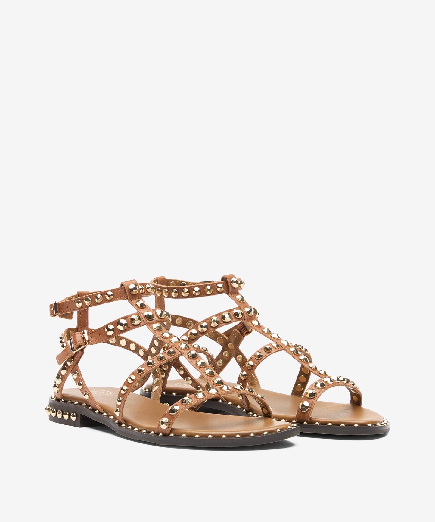 A 130289 Precious Double buckle flat gladiator sandal