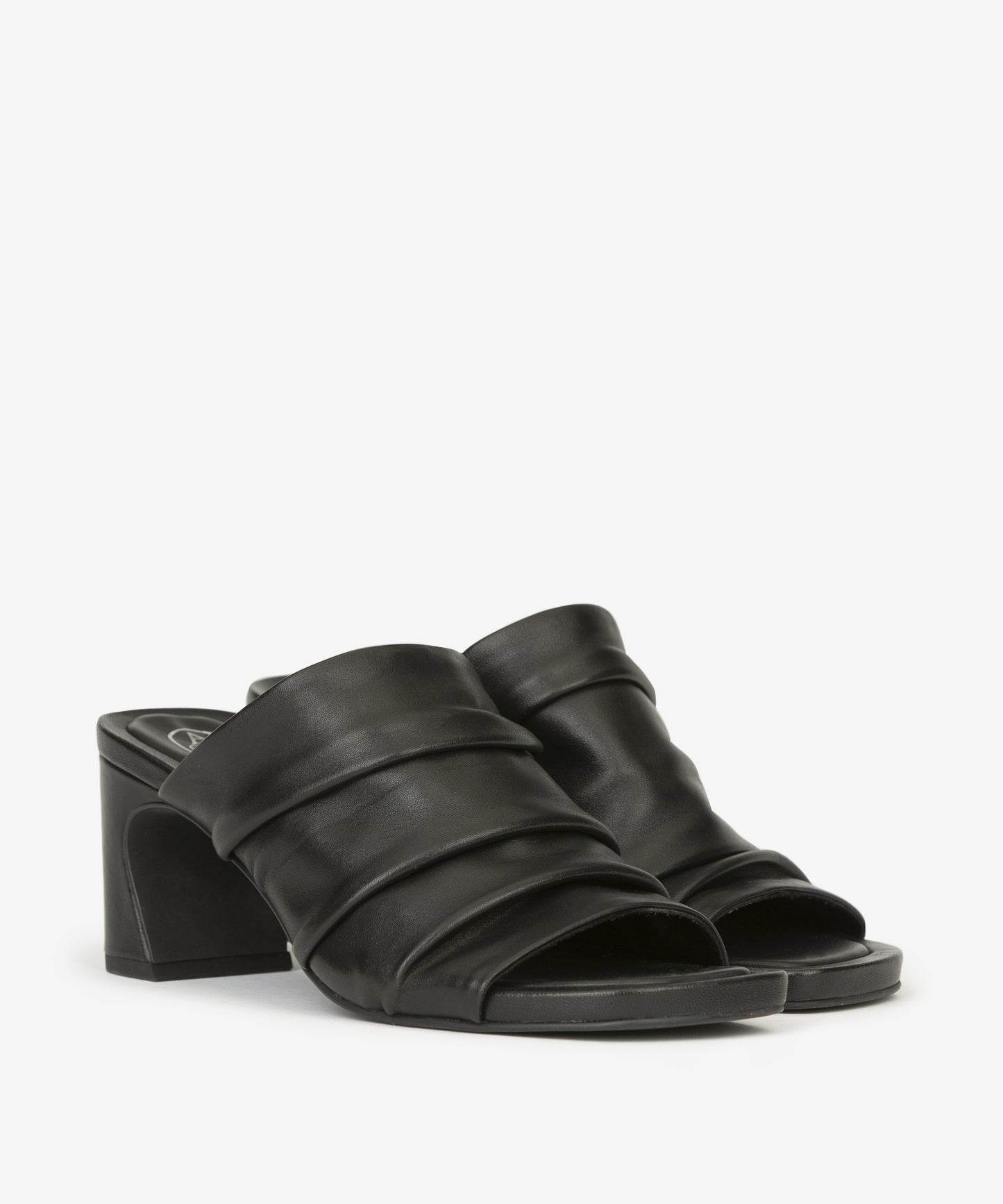 A 153478 Eva Leather mid heel mule